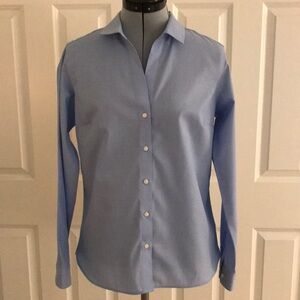 New Red House Ladies Nailhead Blouse Light Blue Non Iron Career Casual  …